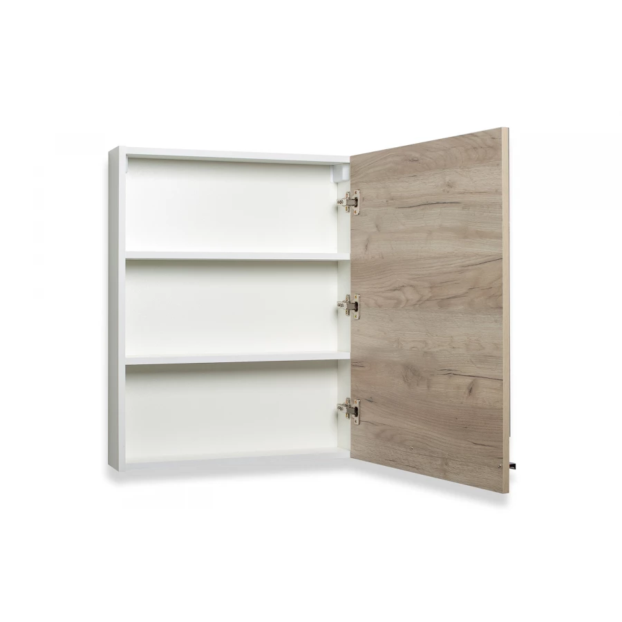 Зеркальный шкаф Runo Вудлайн 60 правый крафтовый дуб 00-00001346 60x75 см