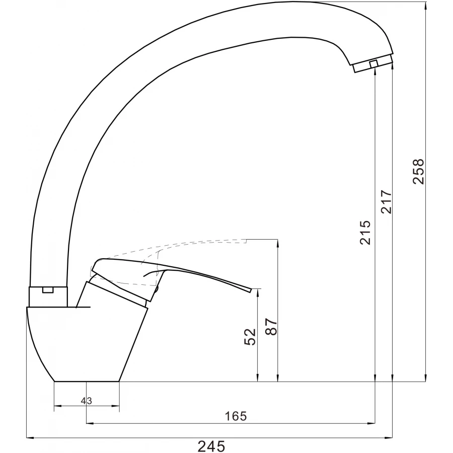 Смеситель Savol для кухонной мойки S-T4101-1