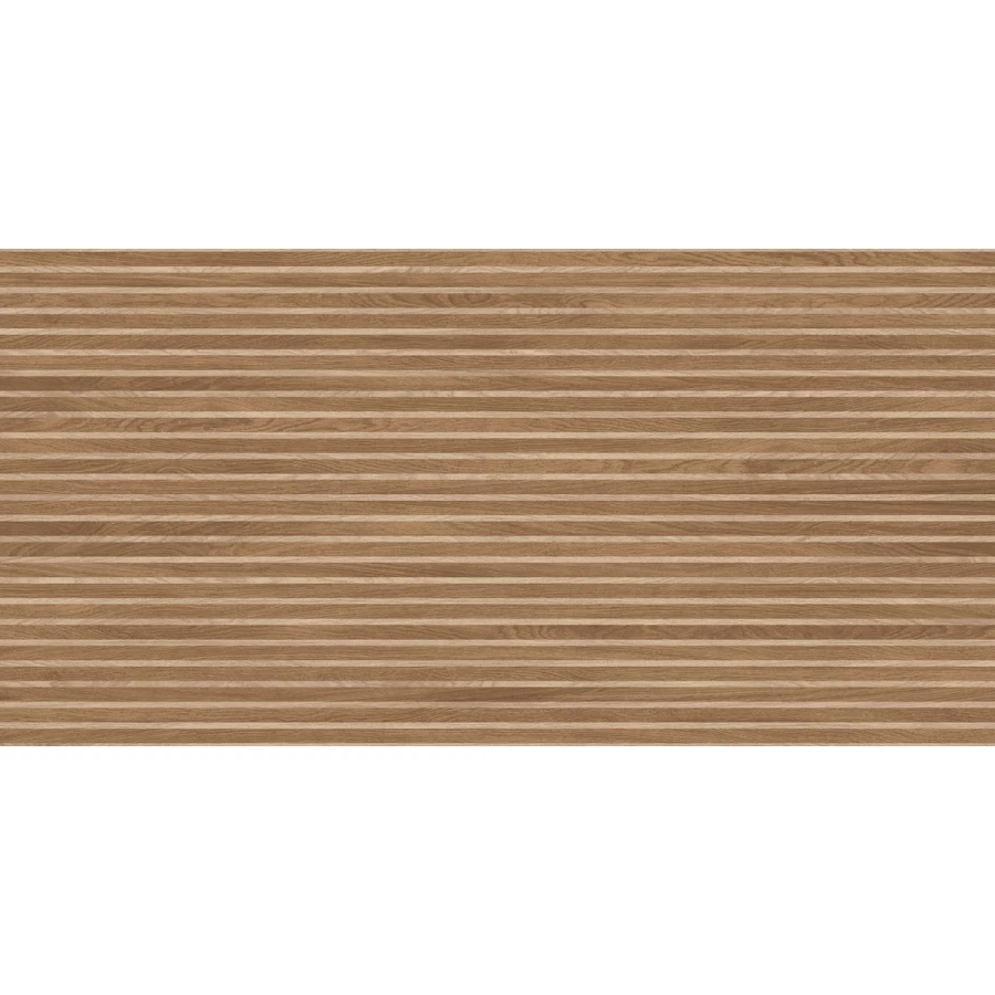 Керамогранит Laparet Wood Canarium Almond Stripes матовый карвинг тёмно-бежевый 120х60 см