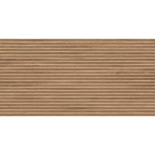 Керамогранит Laparet Wood Canarium Almond Stripes матовый карвинг тёмно-бежевый 120х60 см