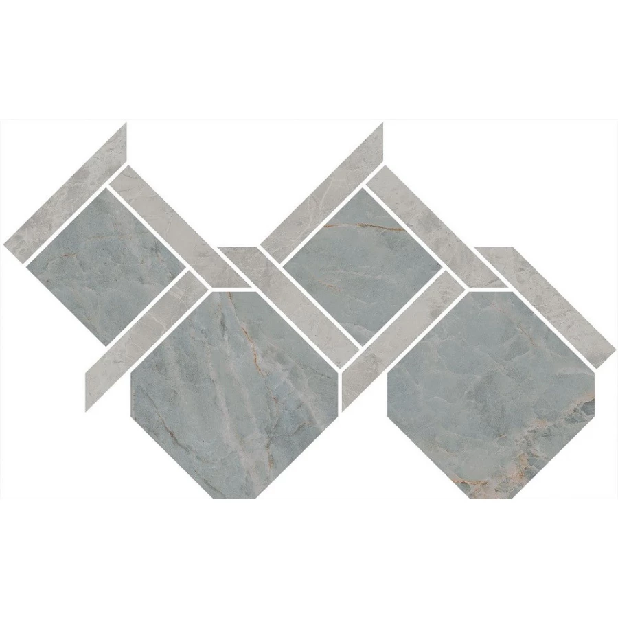 Керамогранит Kerama Marazzi Риальто 2 Декор полуглянцевый серый ID166 48x29,5 см