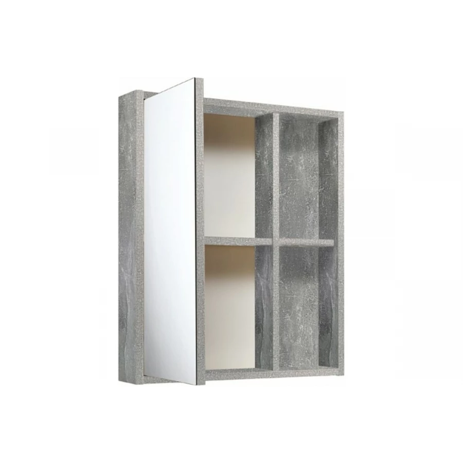 Зеркальный шкаф Runo Эко 52 серый бетон 00-00001184 52x65 см