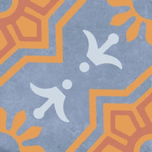 Керамогранит Motto Ceramic Palmas Blue Decor 2 матовый синий N100123 20x20 см