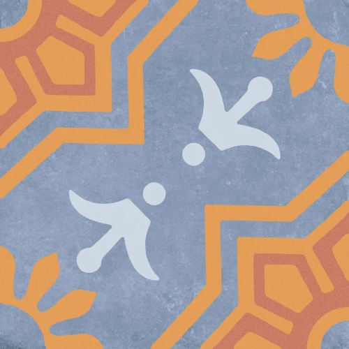 Керамогранит Motto Ceramic Palmas Blue Decor 2 матовый синий N100123 20x20 см