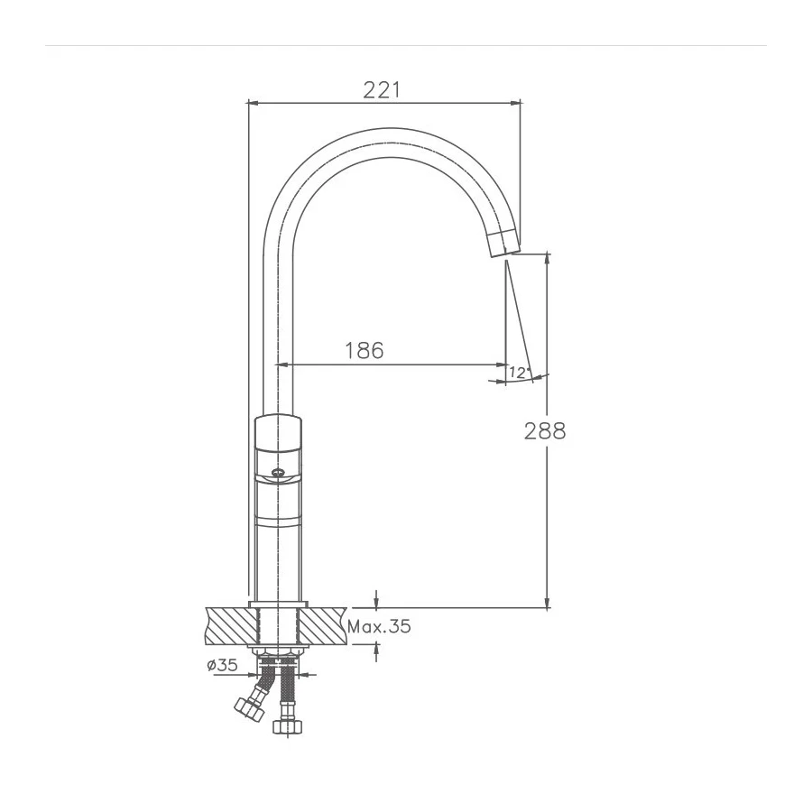 Смеситель для кухни Haiba HB70577