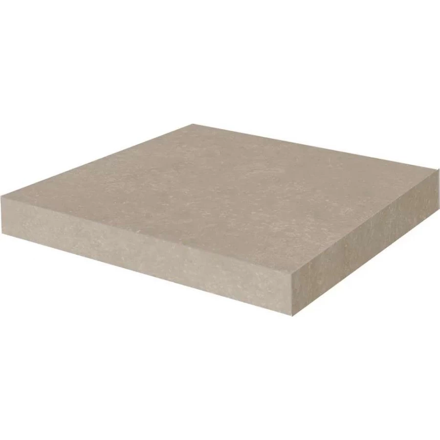 Ступень угловая клееная Kerama Marazzi Касабланка HP матовая обрезная светло-бежевая KM6012G0191RGCA 33x33 см