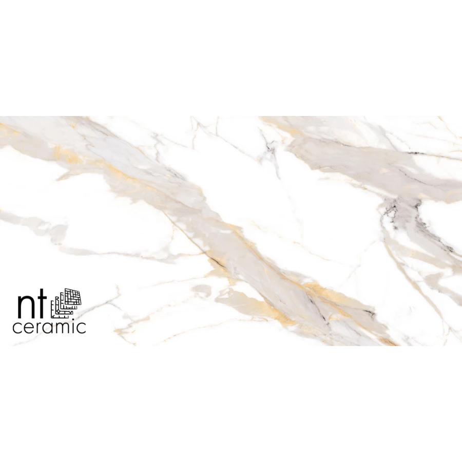 Керамогранит NT Ceramic Bright and Shiny Calacatta Light Grey mat Матовый NTT9120M 120х60 см