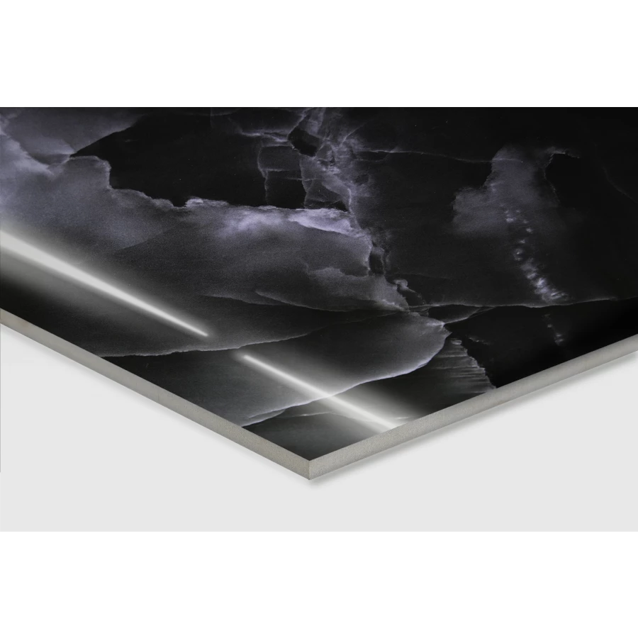 Керамогранит Arcadia Ceramica Onyx Black High Gloss чёрный HG2009-A 120х60 см