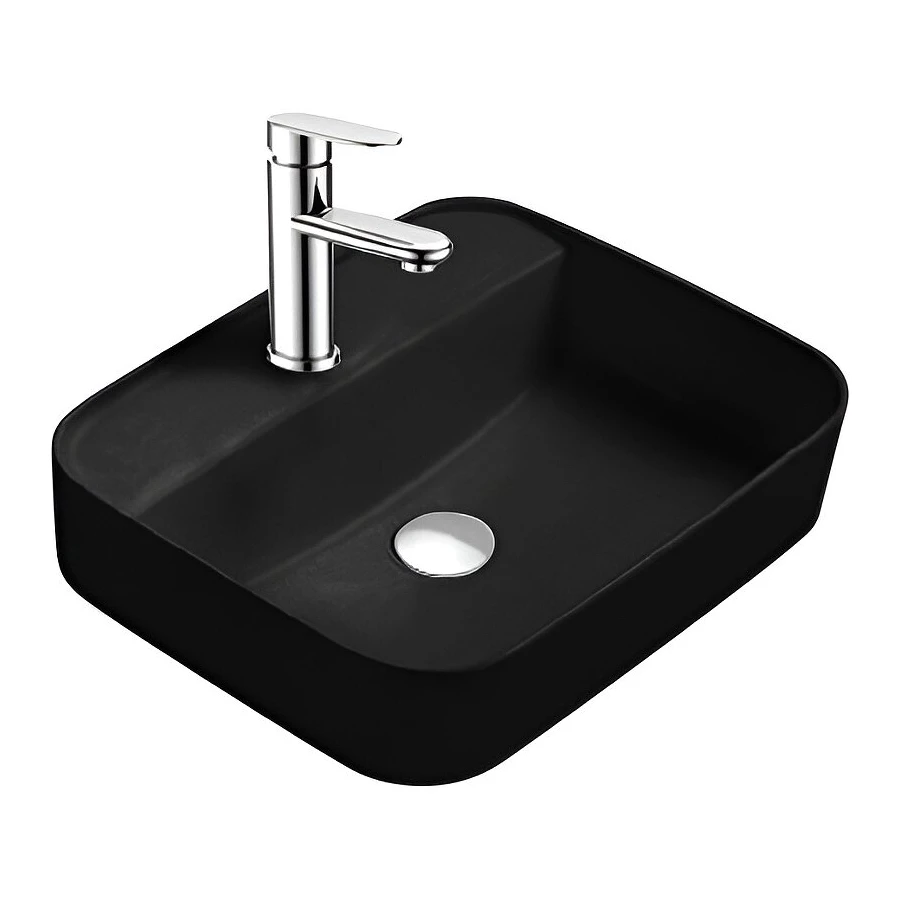 Раковина для установки на столешницу Aquatek Вега матовый черный AQ5506-MB 500*395*140 мм