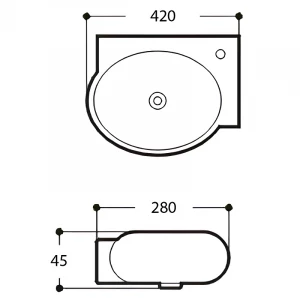 Раковина Aquatek AQ5304-00 42х28 см