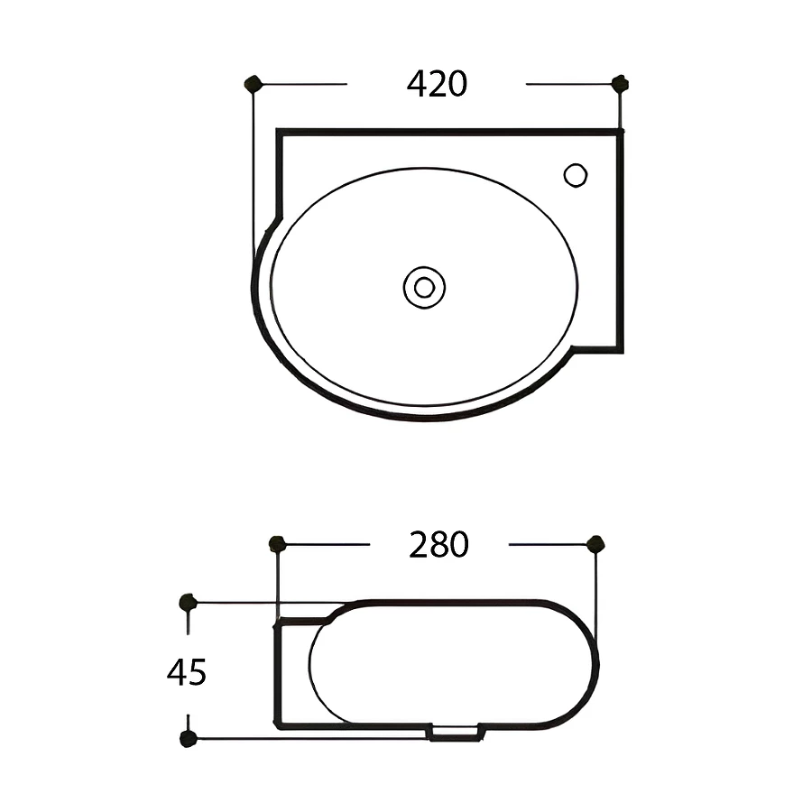 Раковина Aquatek AQ5304-00 42х28 см