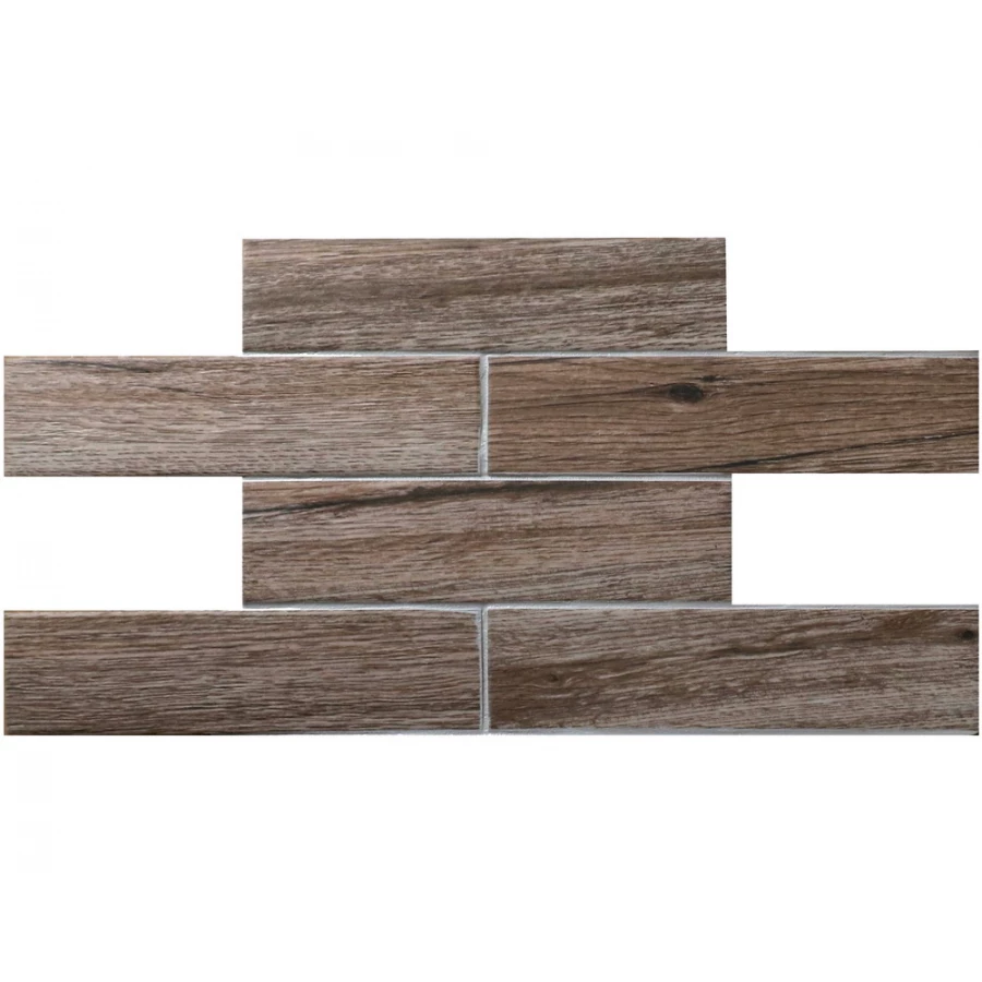 Мозаика Bonaparte Керамогранитная мозаика Marmi Dark 240х60 матовая коричневая 48,6х25,2 см