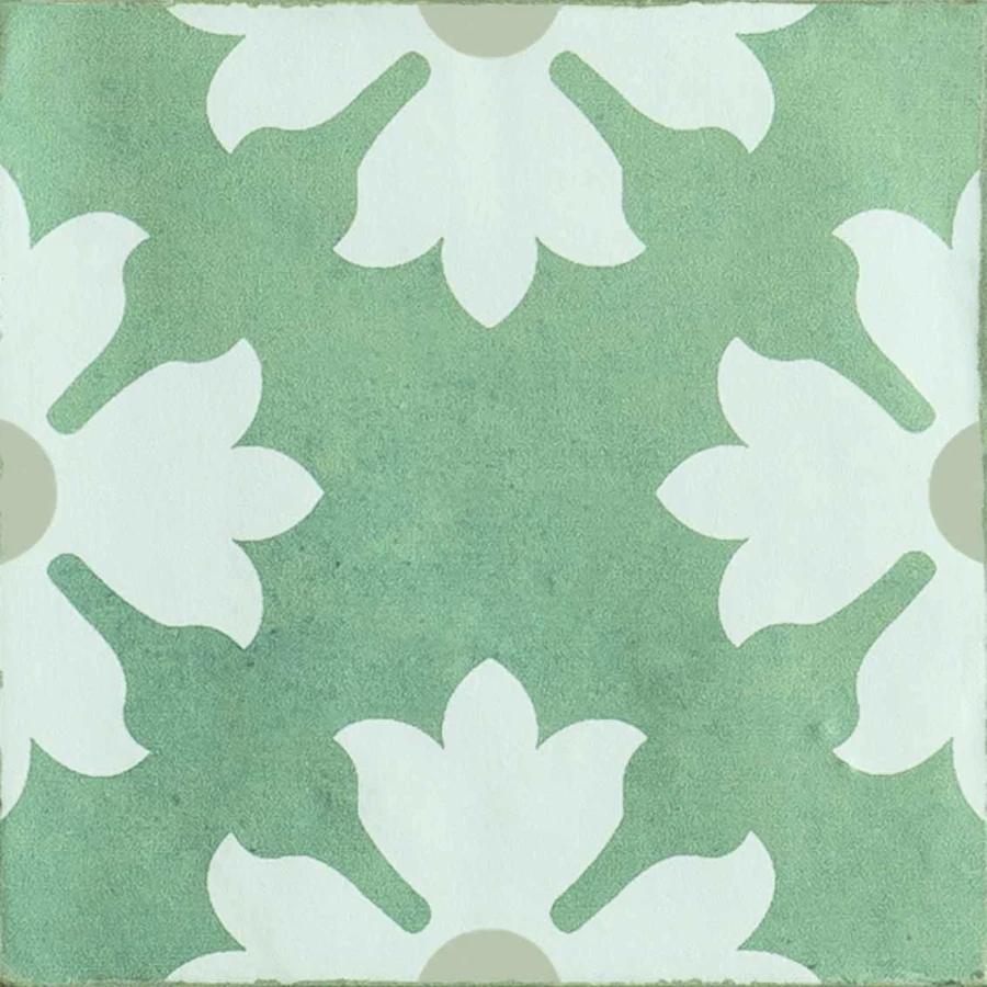 Керамогранит Nanda Tiles Марлов Зое / Marlow Zoe полуматовый зеленый 11,5x11,5 см