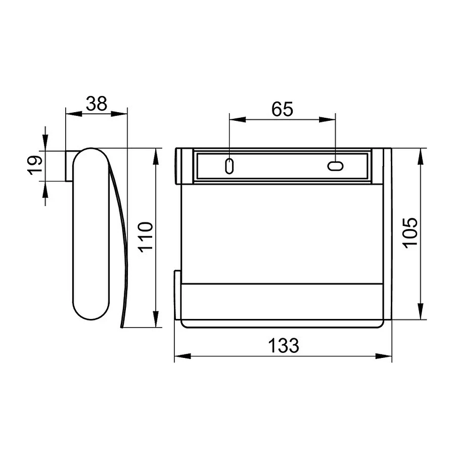 Держатель для туалетной бумаги Keuco Plan с крышкой чёрный матовый 14960370000
