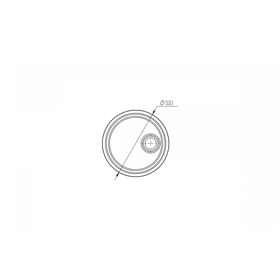 Мойка Kit Kraken Lake White O-510.9010 51х51 см