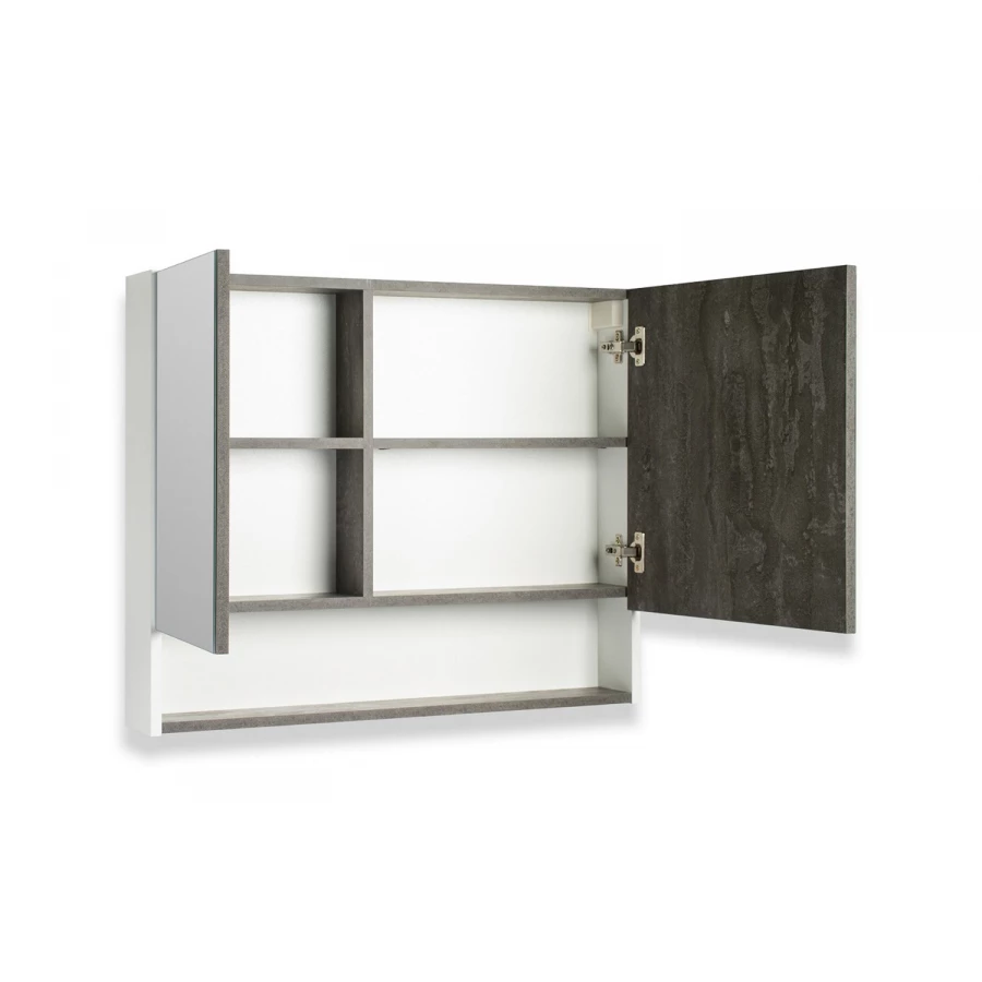 Зеркальный шкаф Runo Бари 80 железный камень 00-00001387 80x65 см