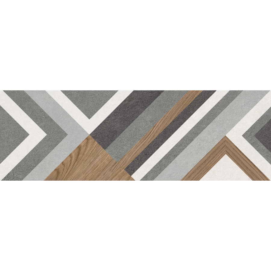 Плитка настенная ALMA Ceramica Stereo матовая многоцветная TWU3090STO74R 90х30 см