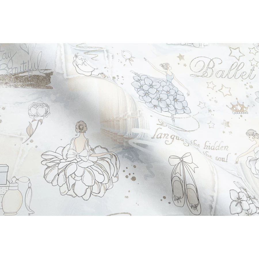 Обои флизелиновые Palitra Home HomeColor Ballet бежевые HC71905-41 1,06х10,05 м