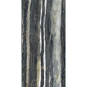 Керамогранит Creanza Brazzilian Black Shape+Glue Art 3D-глазурь матовый чёрный SH1002-G 120х60 см