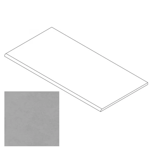 Ступень Gresse Sigiriya с завальцовкой лофт светло-серый GRS09-09 120х29,5 см