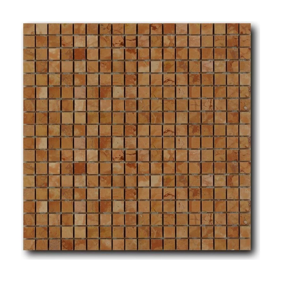 Мозаика из натурального камня Art&Natura Marble Mosaic Rosso Verona сетка 15x15 глянцевая коричневая mm-rossovero 30,5х30,5 см