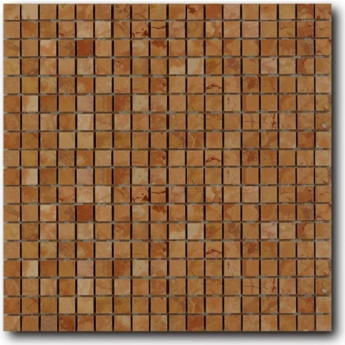 Мозаика из натурального камня Art&Natura Marble Mosaic Rosso Verona сетка 15x15 глянцевая коричневая mm-rossovero 30,5х30,5 см