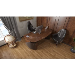 Каменный SPC ламинат Alpine Floor Real Wood синхронное тиснение Дуб Royal ECO 2-1 43 класс 6 мм 2.23 кв.м 122х18.3 см