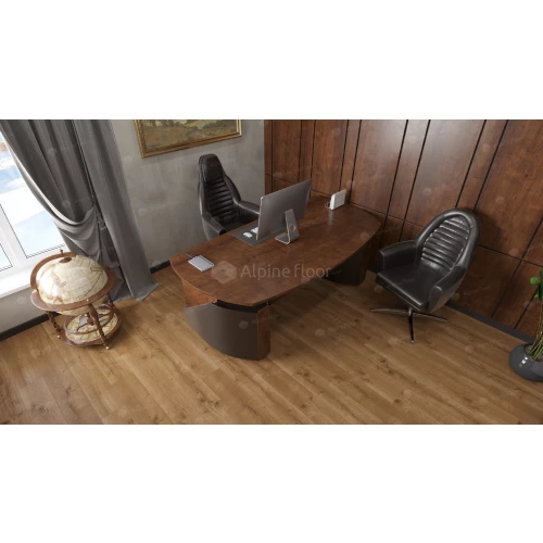 Каменный SPC ламинат Alpine Floor Real Wood синхронное тиснение Дуб Royal ECO 2-1 43 класс 6 мм 2.23 кв.м 122х18.3 см