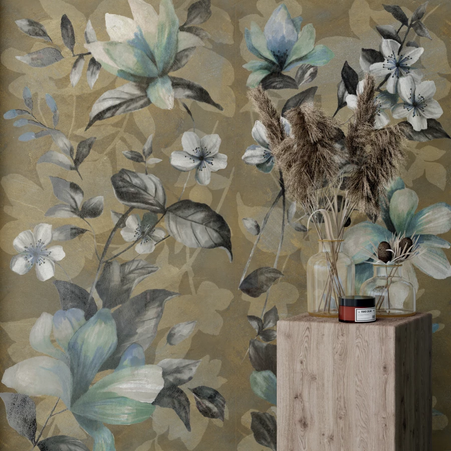Керамогранит Dado Ceramica Wallpapers Fiore Oro rett матовый серый D303952 120х60 см