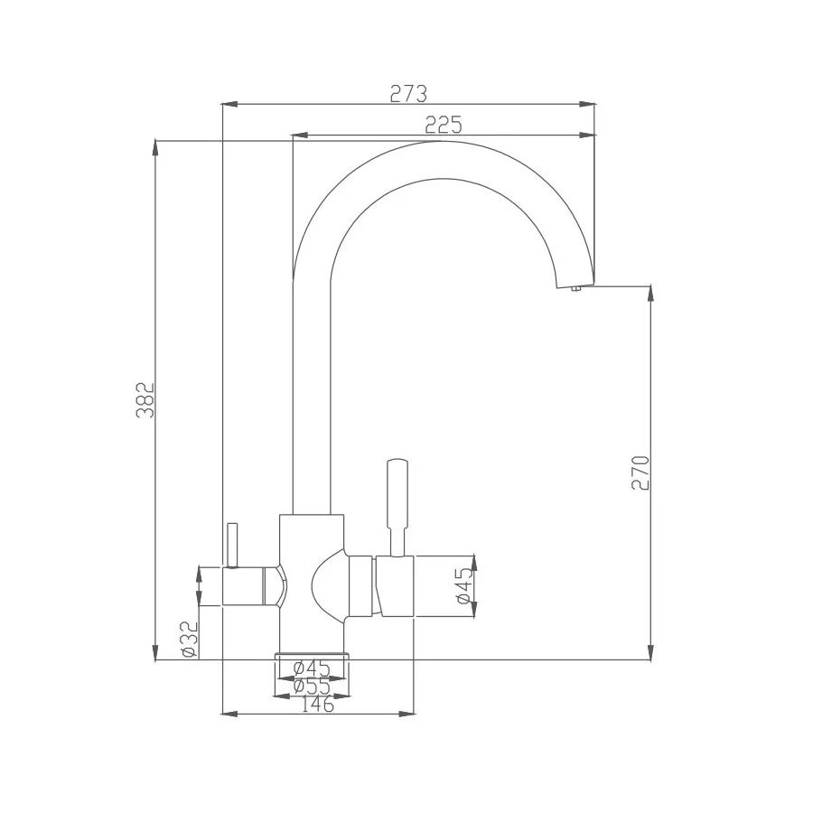Смеситель для кухни Haiba HB76840