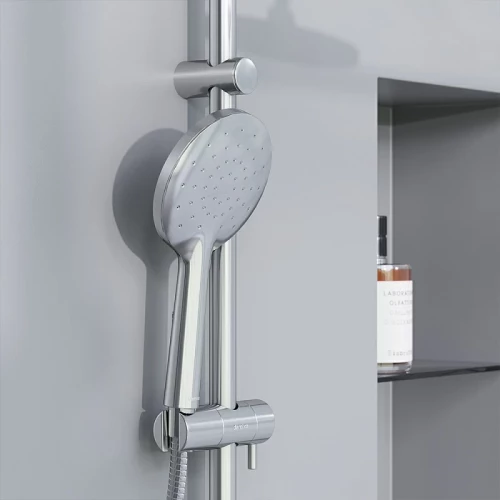 Душевая система Damixa Jupiter с ванно-душевым смесителем-полкой и гигиеническим душем 977770000