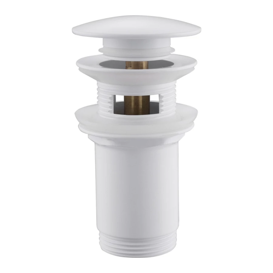 Донный клапан Abber с переливом белый AF0010W