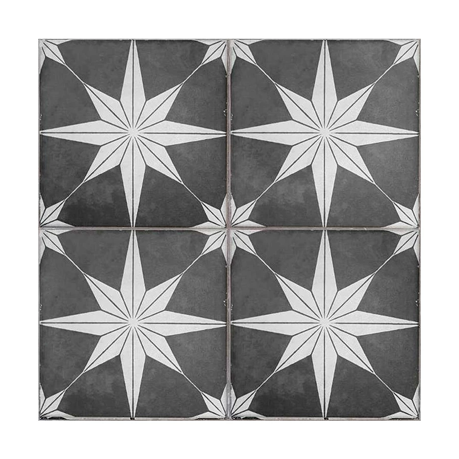 Керамогранит Etili Seramik Scintilla Night Black Pre-cut черно-белый 45x45 см