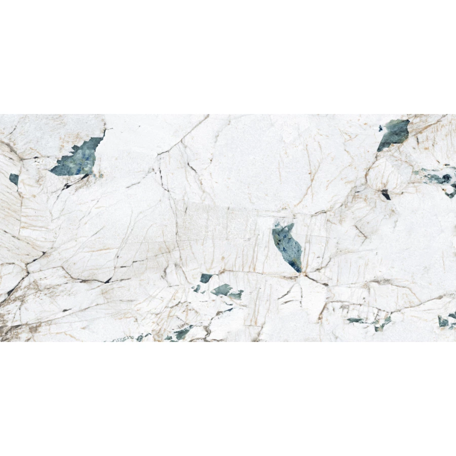 Керамогранит Crackstone Aqua лаппатированный шайн бирюзовый 120х60 см