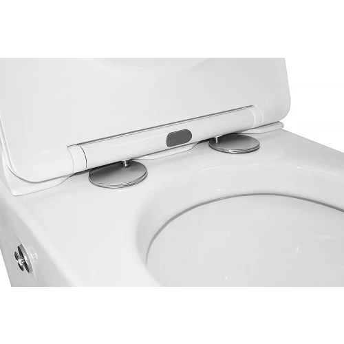 Унитаз импульсный Azario напольный квадратный быстросъемное сиденье микролифт монтажная рама в комплекте AZ-102C 36х59х44 см