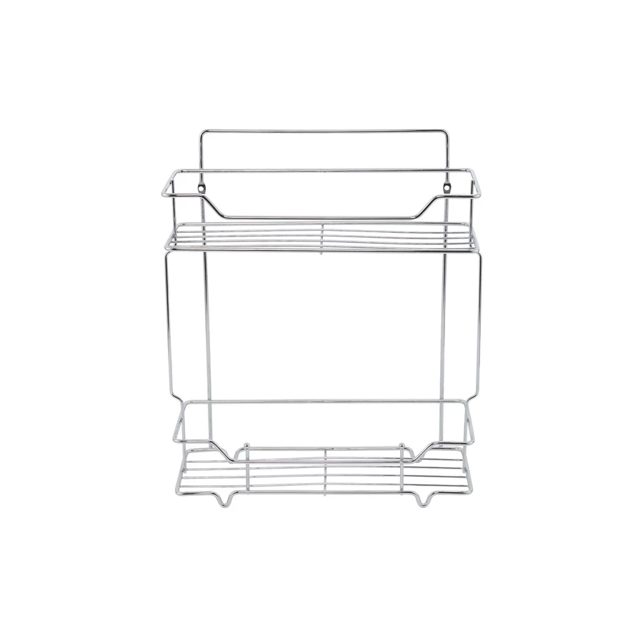 Полка Milardo Grid двухъярусная прямая проволока стальная хром GRICS2CM44
