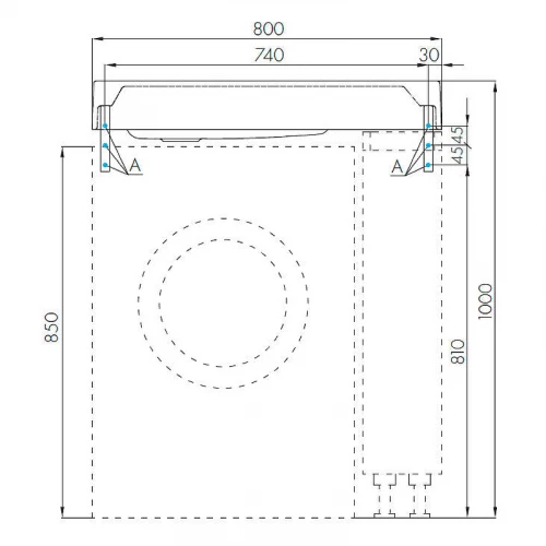 Раковина Aquaton Рейн 80 графит 1A72113KRW210 80х50 см
