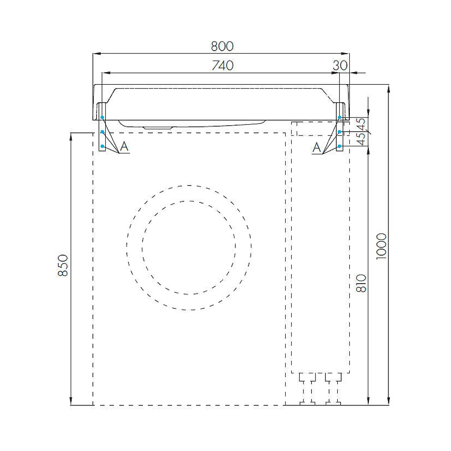 Раковина Aquaton Рейн 80 графит 1A72113KRW210 80х50 см