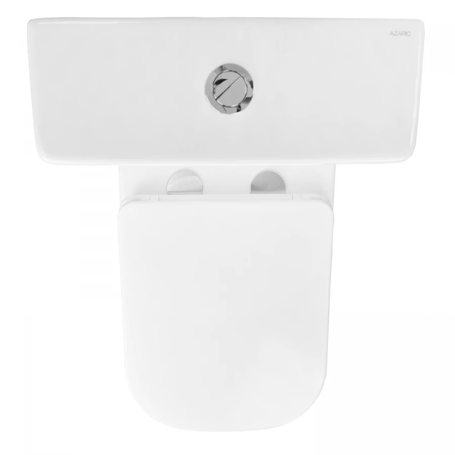 Унитаз напольный Azario Levanto безободковый в комплекте cо смывным механизмом Geberit и сиденьем микролифт AZ-1228A-G 62x38x83 cм