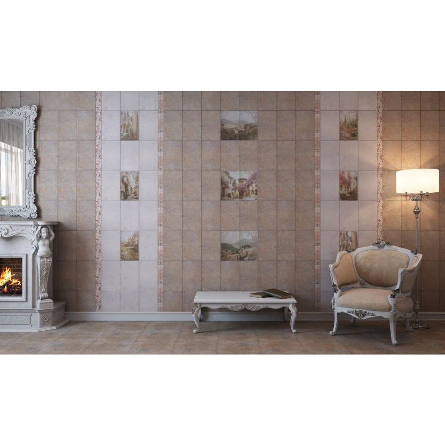 Декор Шахтинская плитка Palermo beige бежевый 01 010301001648 40х25 см