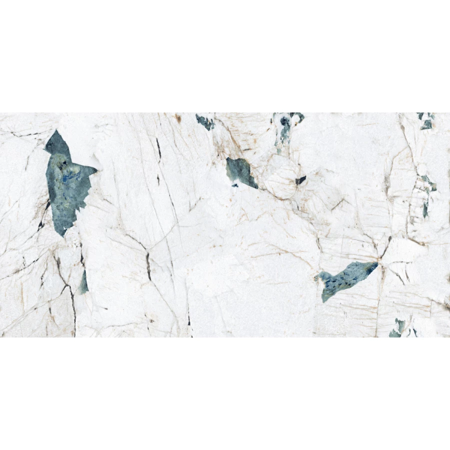 Керамогранит Crackstone Aqua лаппатированный шайн бирюзовый 120х60 см