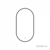 Зеркало Fixsen led с подсветкой овальное черное FX-3090B 50х90 см