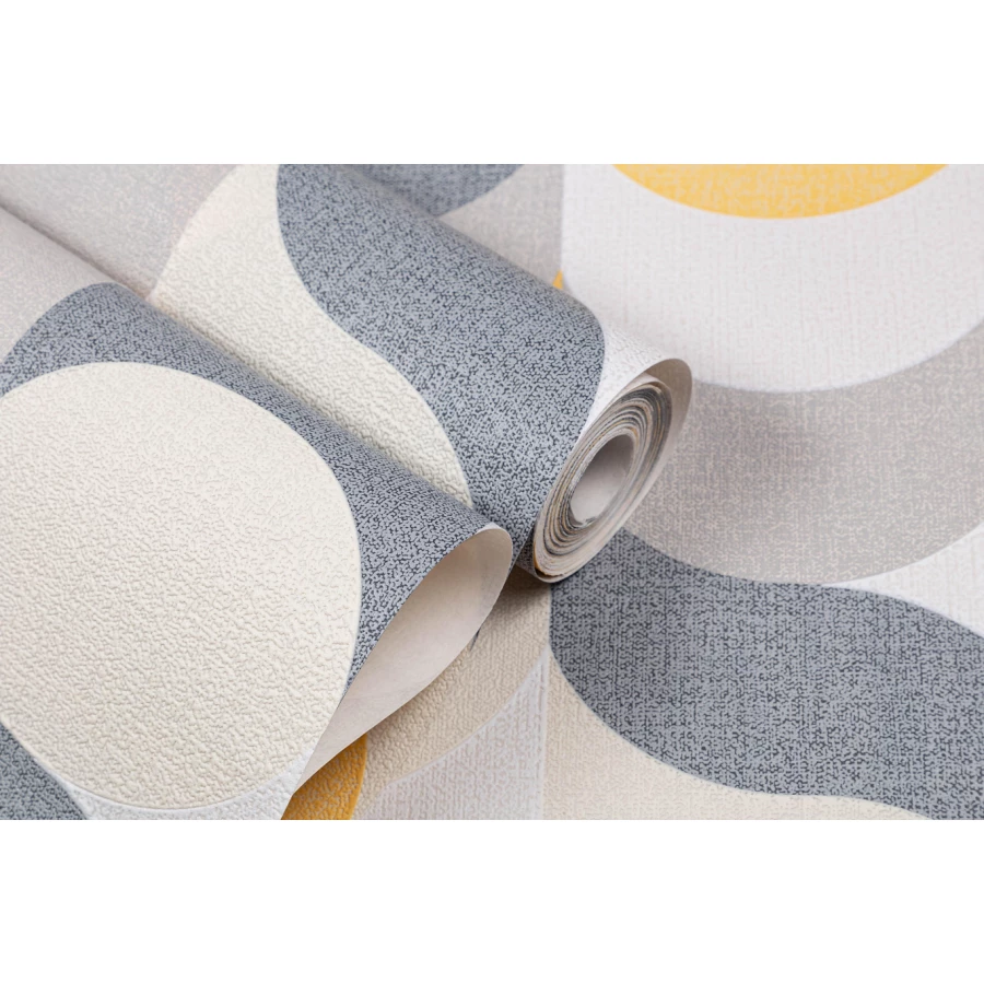 Обои флизелиновые Palitra Home Confetti HomeColor жёлтые HC31185-34 1,06х10,05 м