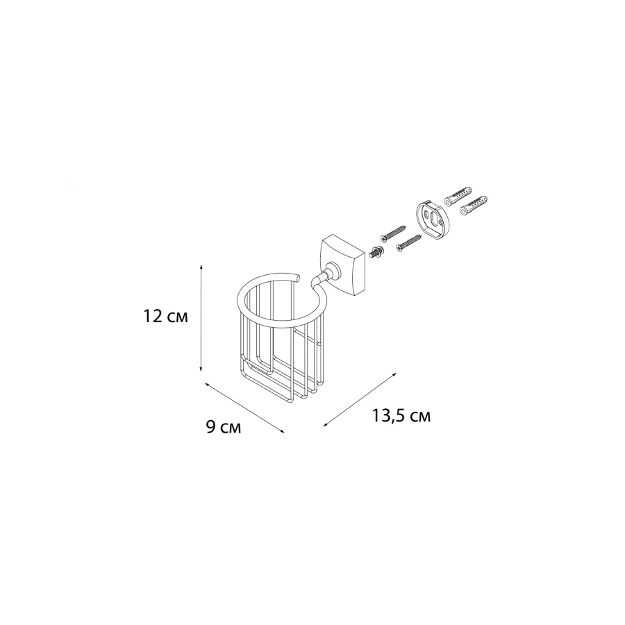 Держатель освежителя воздуха Fixsen Kvadro FX-61314 хром