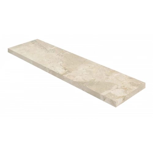 Ступень угловая правая из керамогранита Coliseumgres Вивальди Уайт матовая белая 620070003237 120х33 см