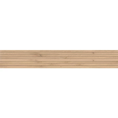 Декор керамогранит Atlas Concorde Италия Лог Брайт Оук Татами 3Д / Log Bright Oak Tatami 3D Matte Sensitech рельефный под дерево AYCQ 18,5х120 см 9 мм
