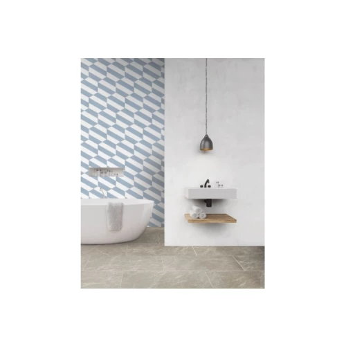 Керамогранит Codicer Hex. Porto Capri Blue бело-голубой 25x22 см