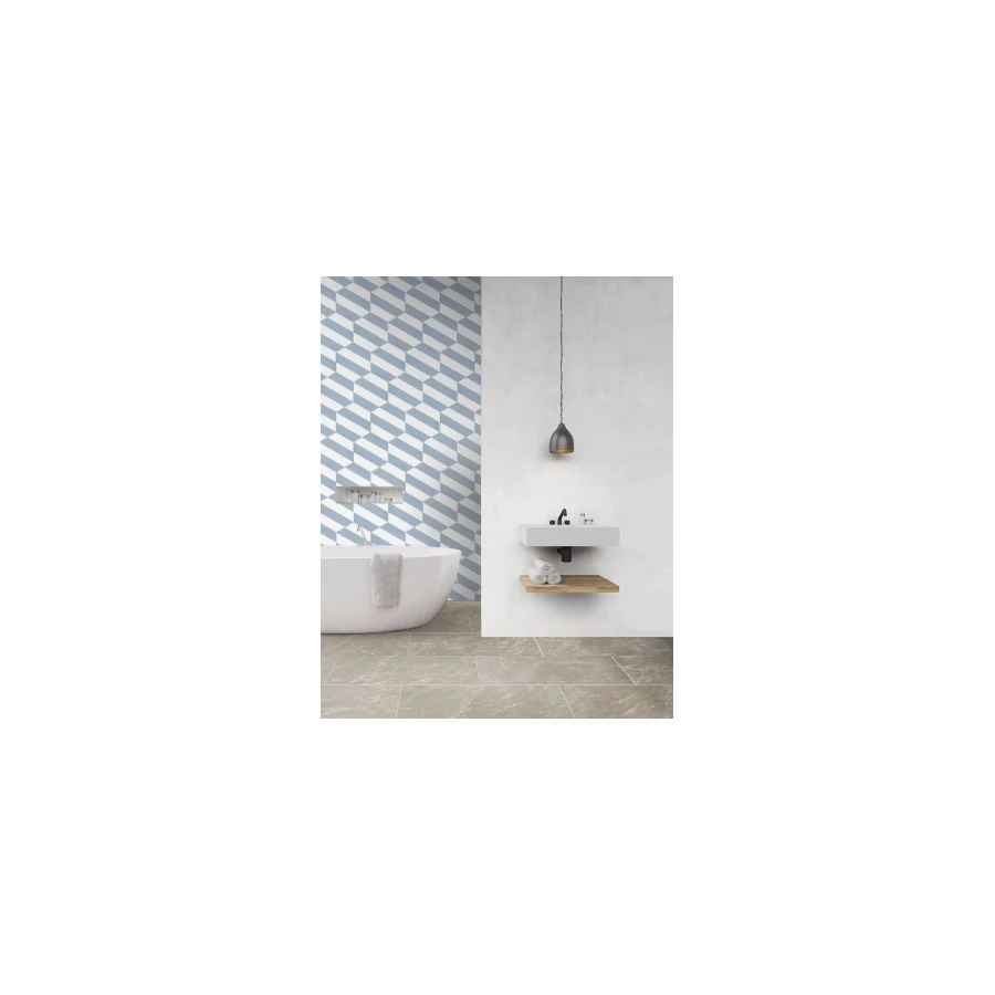 Керамогранит Codicer Hex. Porto Capri Blue бело-голубой 25x22 см