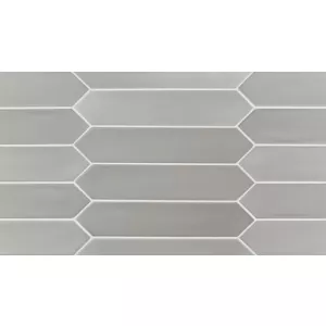 Плитка настенная Equipe Lanse Gray 27482 глазурованный матовый серый 25*5 см
