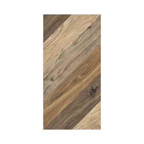 Керамогранит Керамин Ноттингем 4Д тип 1 коричневый (шеврон) 30х60 см